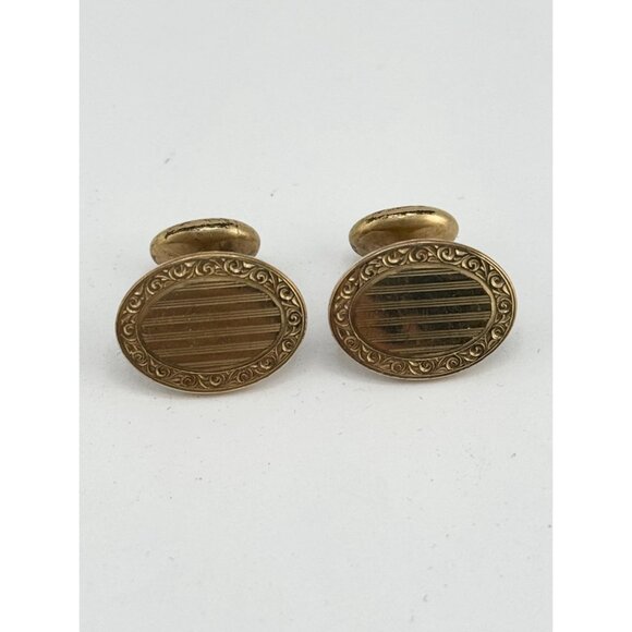 Vintage estate Krementz plated cuff links - Picture 2 of 5